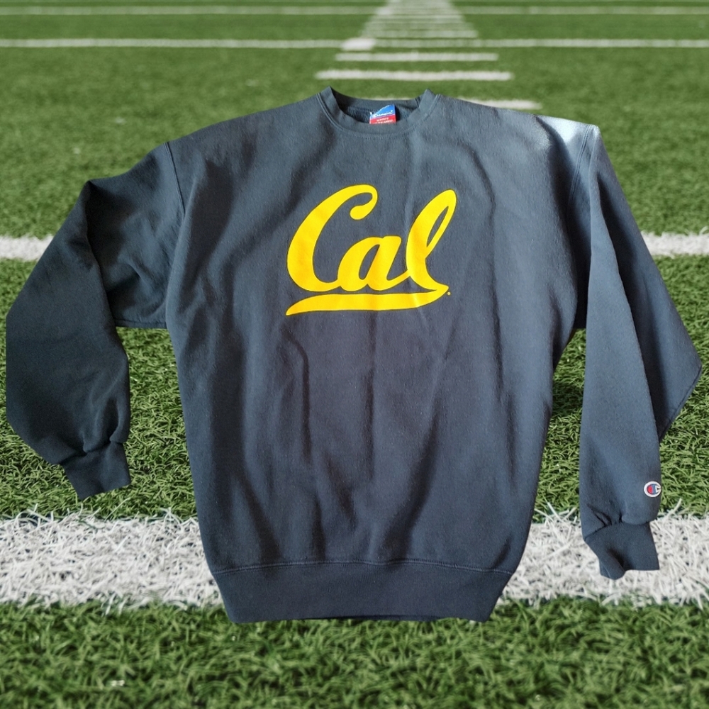 Champion Cal Golden Bears Sweatshirt Mens Sz XXL Dark Blue Big and Tall Berkeley